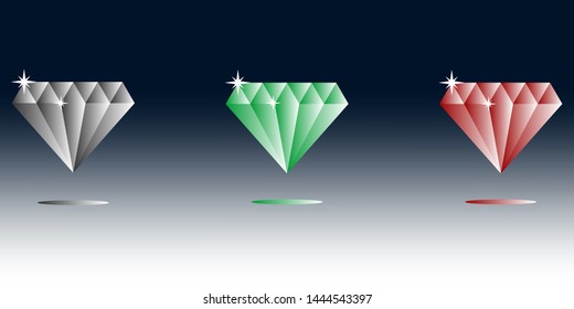 Diamond icon. Diamond vector icon. Gemstone symbol
