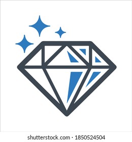 Diamond Icon, Vector & Glyph