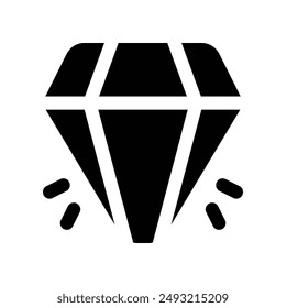 Diamantsymbol. Vektorgrafik-Glyphensymbol für Ihre Website, Ihr Handy, Ihre Präsentation und Ihr Logo-Design.