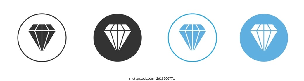 Diamond icon Vector Graphic set