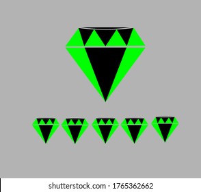 Vector de icono de diamante, ilustración vectorial.eps 10