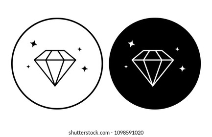 Diamond icon. Vector illustration