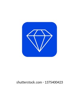 Diamond icon. Vector illustration