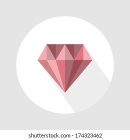 Diamond icon. Vector illustration