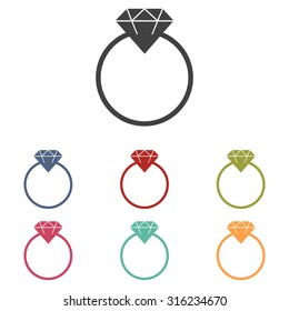Diamond icon - Vector illustration