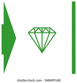Diamond icon, vector illustration.