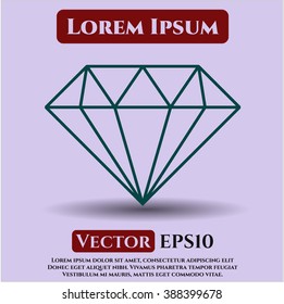 Ilustración vectorial de iconos de diamantes