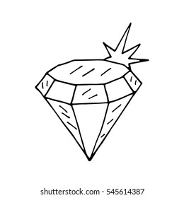 Diamond icon. Vector illustration.