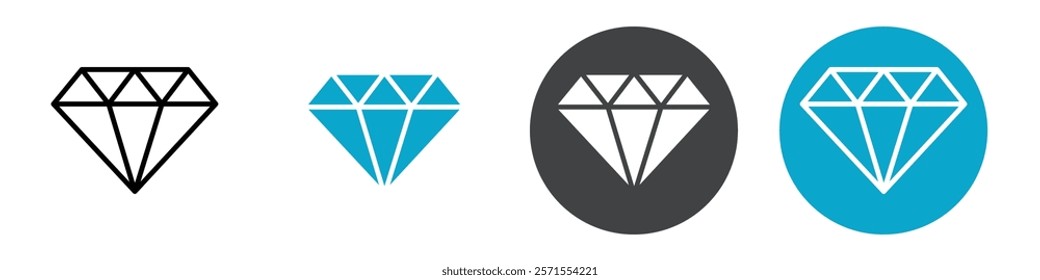 diamond icon Vector illustration in black