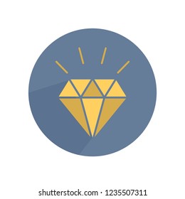 diamond icon, vector diamond illustration. crystal stone jewelry, expensive gift