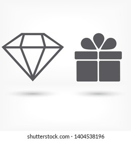 Diamond Icon Vector.  Illustration design