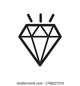Diseño de iluminación de vectores de iconos de diamante