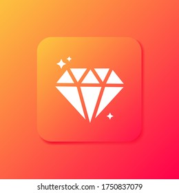 Icono de diamante. Ilustración del vector EPS 10.