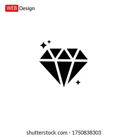 Icono de diamante. Ilustración del vector EPS 10.