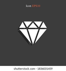 Icono de diamante. Ilustración del vector EPS 10.