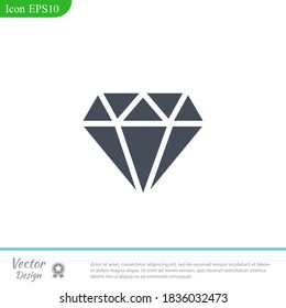 Icono de diamante. Ilustración del vector EPS 10.