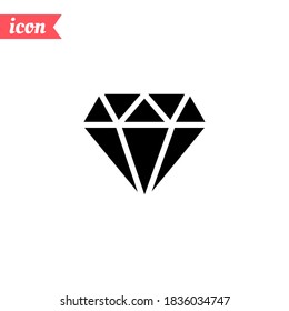 Icono de diamante. Ilustración del vector EPS 10.