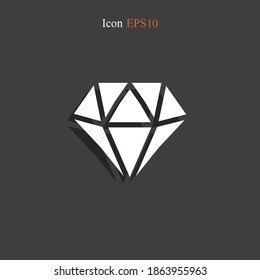 diamond icon. Vector illustration EPS 10.