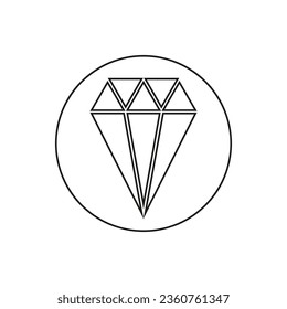 Diamond icon. Vector illustration. EPS 10.