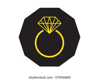 diamond icon, vector illustration eps10