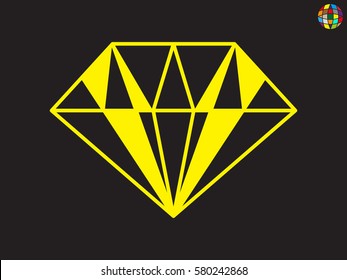 diamond icon, vector illustration eps10