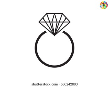 diamond icon, vector illustration eps10