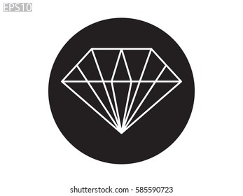 diamond icon, vector illustration eps10