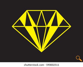 diamond icon, vector illustration eps10