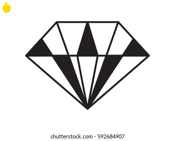 diamond icon, vector illustration eps10