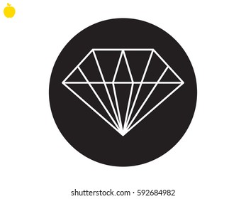 diamond icon, vector illustration eps10
