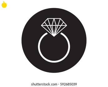 diamond icon, vector illustration eps10