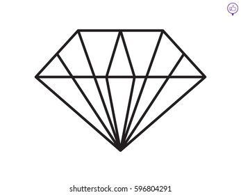 diamond icon, vector illustration eps10