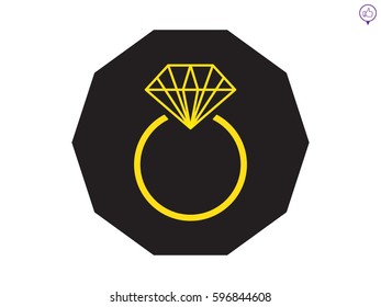 diamond icon, vector illustration eps10