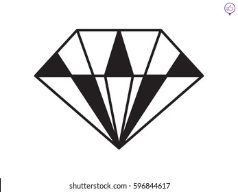 diamond icon, vector illustration eps10