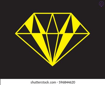 diamond icon, vector illustration eps10