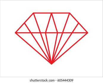 diamond icon, vector illustration eps10