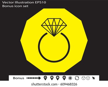 diamond icon, vector illustration eps10