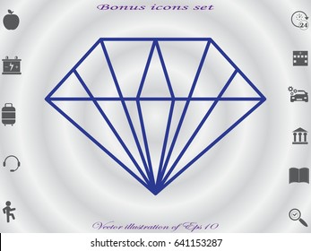 diamond icon, vector illustration eps10