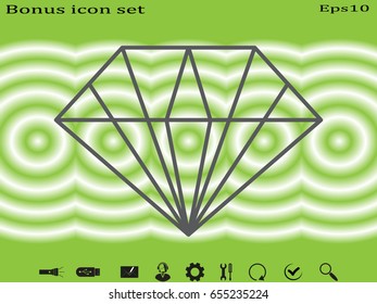 diamond icon, vector illustration eps10