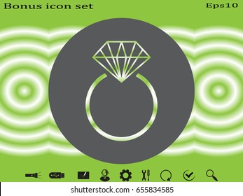 diamond icon, vector illustration eps10