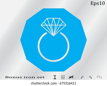 diamond icon, vector illustration eps10