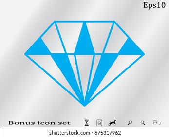 diamond icon, vector illustration eps10