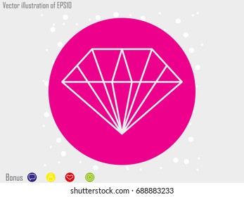 diamond icon, vector illustration eps10