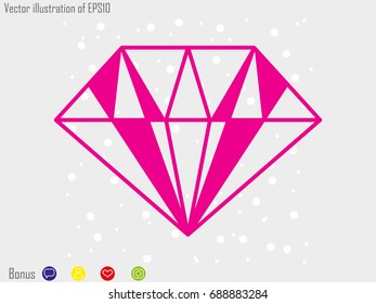 diamond icon, vector illustration eps10