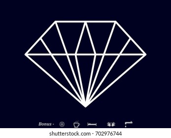diamond icon, vector illustration eps10