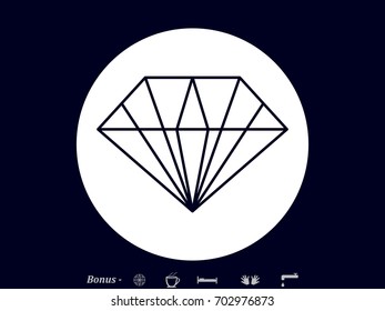 diamond icon, vector illustration eps10
