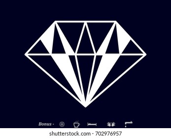 diamond icon, vector illustration eps10