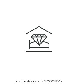 diamond icon vector illustration flat 