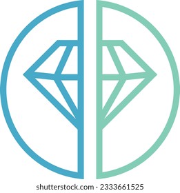 Diamond Icon Vector Illustration. Flat design style eps 10.
