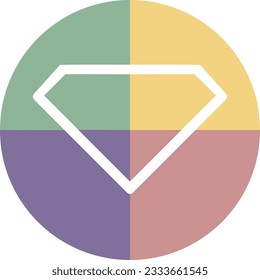 Diamond Icon Vector Illustration. Flat design style eps 10.